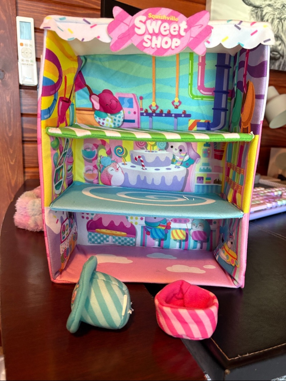 Squishmallows Sweet Shop Playset - Pink, Aqua & Purple